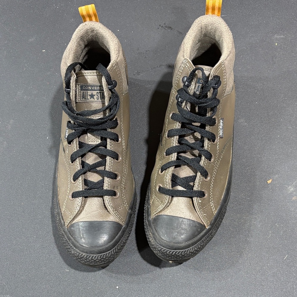 Converse Men’s Olive High-Top Boots with Black Accents